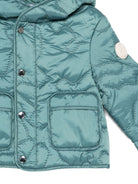 Giacca trapuntata per neonati Emporio Armani Kids verde con cappuccio EB000507 AF16045 U7317 EMPORIO ARMANI KIDS 