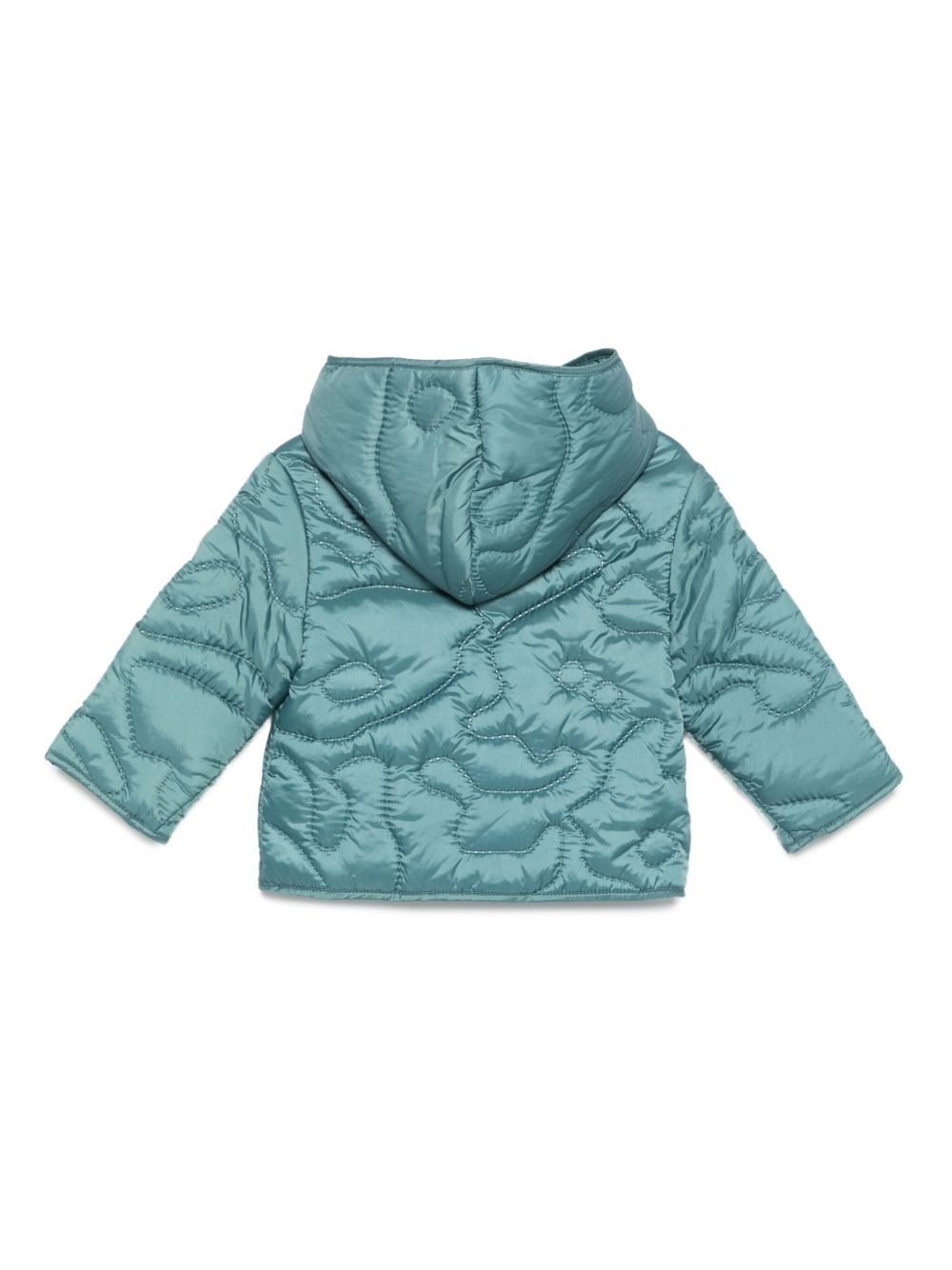 Giacca trapuntata per neonati Emporio Armani Kids verde con cappuccio EB000507 AF16045 U7317 EMPORIO ARMANI KIDS 