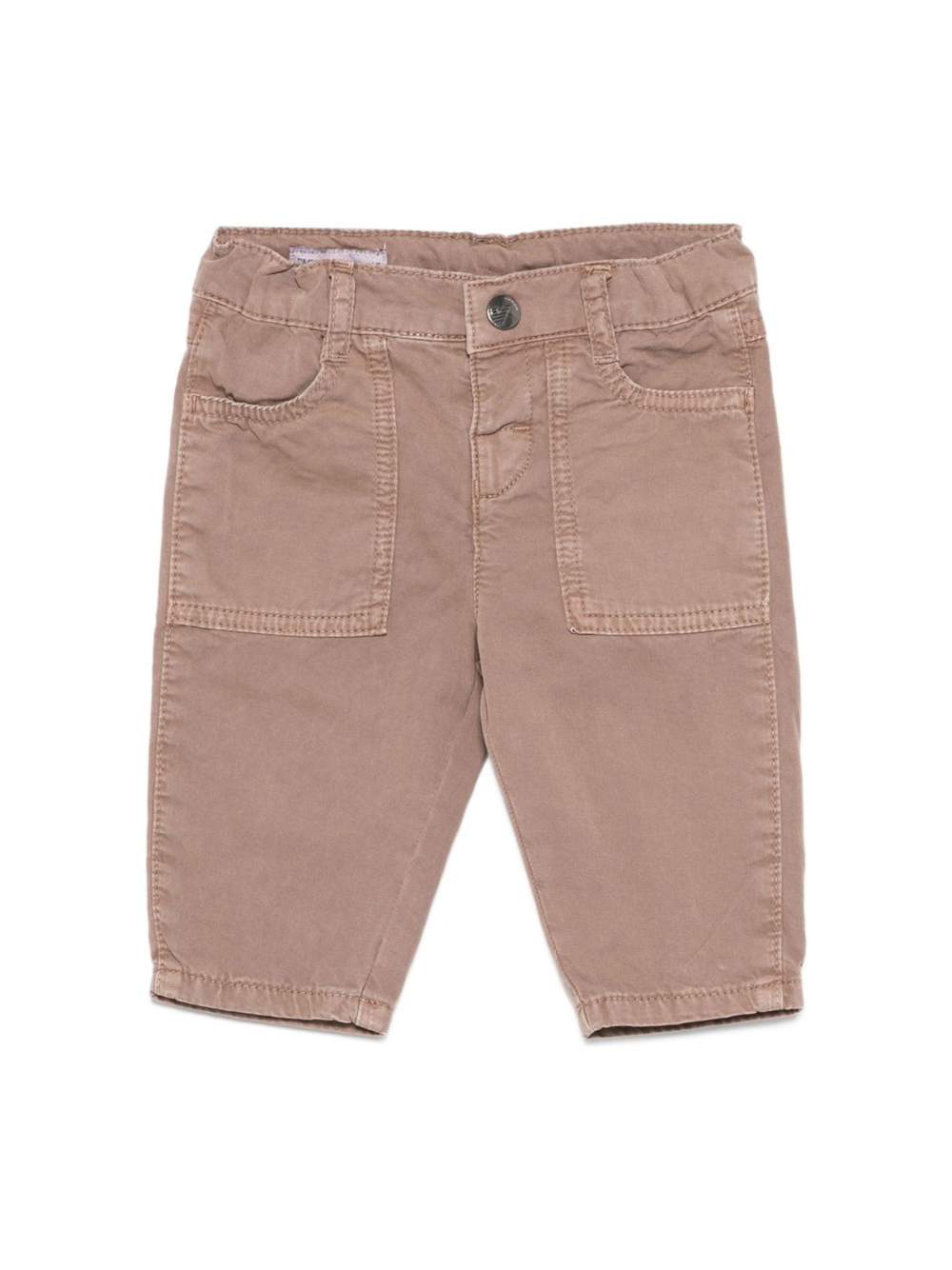 Pantaloni per neonato Emporio Armani Kids marroni con tasche applicate EB000530 AF16166 U6096 EMPORIO ARMANI KIDS 