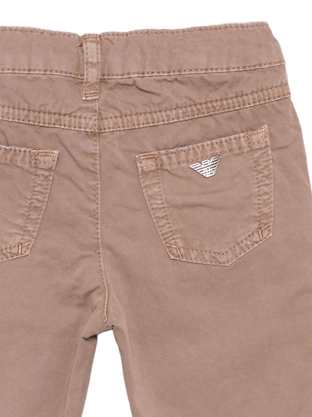 Pantaloni per neonato Emporio Armani Kids marroni con tasche applicate EB000530 AF16166 U6096 EMPORIO ARMANI KIDS 
