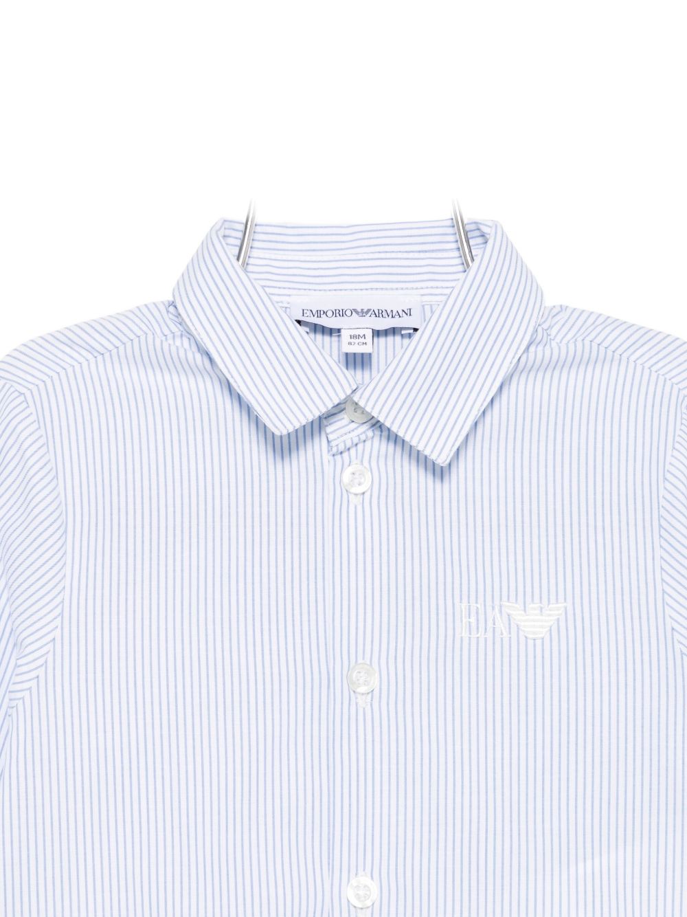 Camicia per neonato Emporio Armani Kids azzurra con motivo a righe EB000583 AF16580 M0010 EMPORIO ARMANI KIDS 