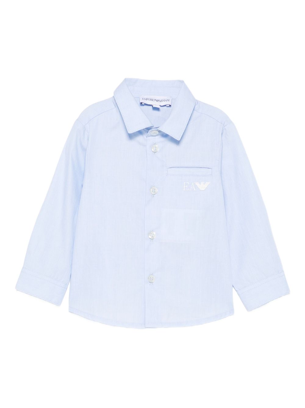 Camicia per neonato Emporio Armani Kids azzurra con dettagli ricamati EB000789 AF19065 F9026 EMPORIO ARMANI KIDS 