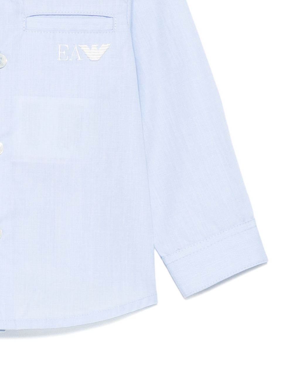 Camicia per neonato Emporio Armani Kids azzurra con dettagli ricamati EB000789 AF19065 F9026 EMPORIO ARMANI KIDS 