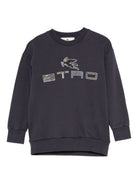 Felpa per bambino ETRO KIDS blu con motivo Pegaso GX4P20 Z3333 667 ETRO KIDS 