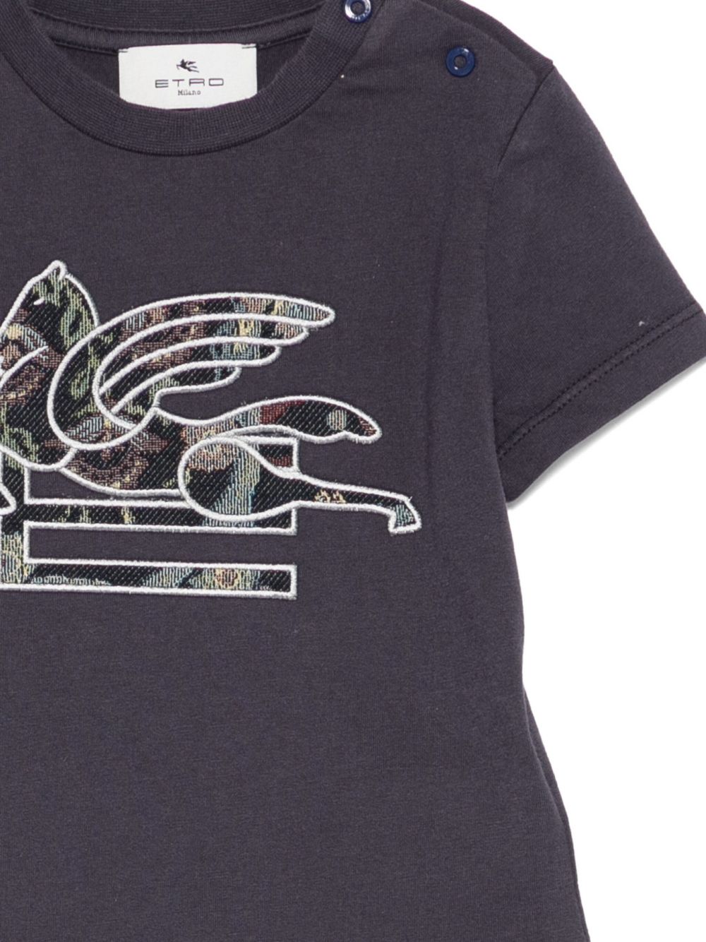 T-shirt per neonato ETRO KIDS blu con motivo Pegaso GX8511 Z2904 667 ETRO KIDS 
