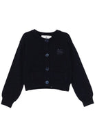Cardigan per bambina ETRO Kids blu con dettagli ricamati GX9A50 W0017 620 ETRO KIDS 