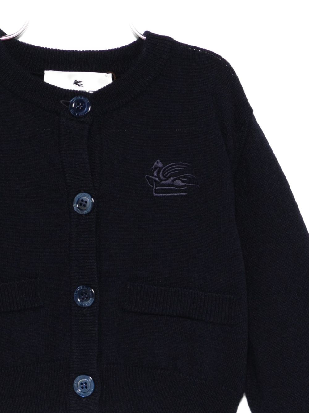 Cardigan per bambina ETRO Kids blu con dettagli ricamati GX9A50 W0017 620 ETRO KIDS 