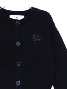 Cardigan per bambina ETRO Kids blu con dettagli ricamati GX9A50 W0017 620 ETRO KIDS 