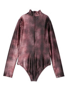 Body per bambina Elisabetta Franchi La Mia Bambina bordeaux a collo alto EFBD0060LYE01 3021 ElISABETTA FRANCHI KIDS 