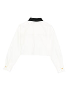 Camicia per bambina Elisabetta Franchi La Mia Bambina bianca con design crop EFCA2720CA235 0272 ElISABETTA FRANCHI KIDS 