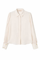 Camicia per bambina Elisabetta Franchi La Mia Bambina beige con colletto classico EFCA2760VI011 0067 ElISABETTA FRANCHI KIDS 