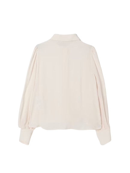 Camicia per bambina Elisabetta Franchi La Mia Bambina beige con colletto classico EFCA2760VI011 0067 ElISABETTA FRANCHI KIDS 