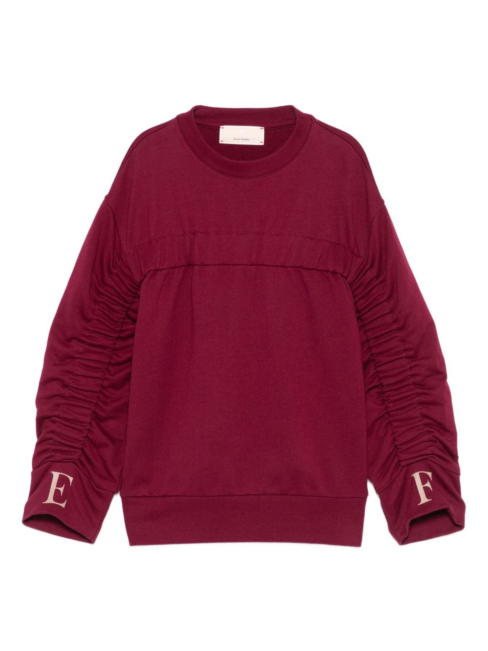 Felpa per bambina Elisabetta Franchi La Mia Bambina rosso con arricciatura EFFE1590FF002 D850 ElISABETTA FRANCHI KIDS 