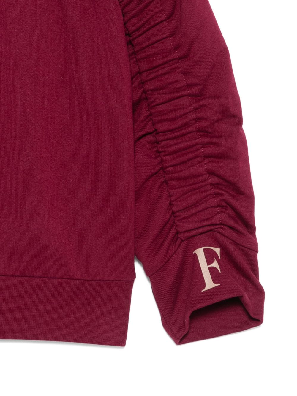 Felpa per bambina Elisabetta Franchi La Mia Bambina rosso con arricciatura EFFE1590FF002 D850 ElISABETTA FRANCHI KIDS 