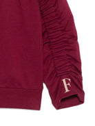 Felpa per bambina Elisabetta Franchi La Mia Bambina rosso con arricciatura EFFE1590FF002 D850 ElISABETTA FRANCHI KIDS 
