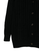 Cardigan per bambina Elisabetta Franchi La Mia Bambina nero con scollo a V EFMA172CFL230 D748 ElISABETTA FRANCHI KIDS 