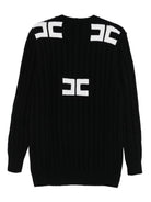 Cardigan per bambina Elisabetta Franchi La Mia Bambina nero con scollo a V EFMA172CFL230 D748 ElISABETTA FRANCHI KIDS 