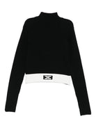 Maglione per bambina Elisabetta Franchi La Mia Bambina nero con banda logo EFMA173CFL040 D748 ElISABETTA FRANCHI KIDS 