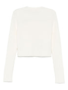 Maglione per bambina Elisabetta Franchi La Mia Bambina bianco con dettaglio con logo EFMA177CFL229 D759 ElISABETTA FRANCHI KIDS 