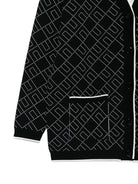 Cardigan per bambina Elisabetta Franchi La Mia Bambina nero con motivo logo all-over EFMA182CFL229 D748 ElISABETTA FRANCHI KIDS 