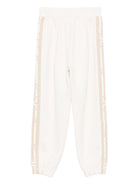 Pantaloni sportivi per bambina Elisabetta Franchi La Mia Bambina beige con righe laterali EFPA2980FF002 0085 ElISABETTA FRANCHI KIDS 