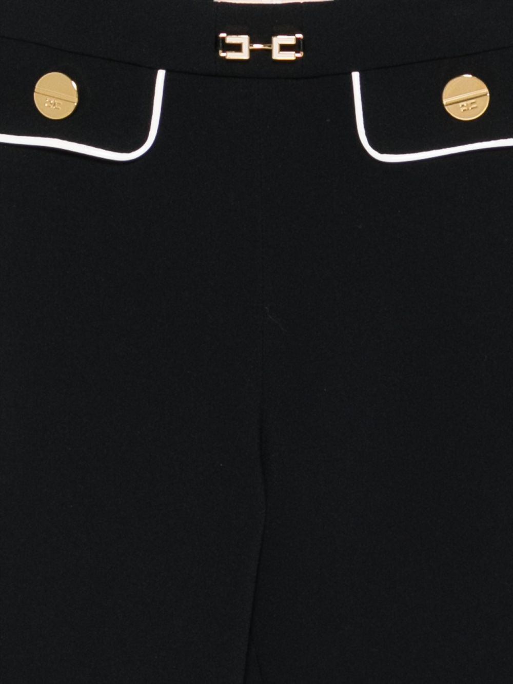 Pantaloni per bambina Elisabetta Franchi La Mia Bambina neri con decorazione color oro EFPA3020GA085 N077 ElISABETTA FRANCHI KIDS 