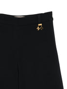 Pantaloni per bambina Elisabetta Franchi La Mia Bambina nero con logo oro EFPA3030GA085 N000 ElISABETTA FRANCHI KIDS 