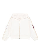 Felpa per neonata Elisabetta Franchi La Mia Bambina beige con cappuccio e zip EGFE0570FF002 D760 ElISABETTA FRANCHI KIDS 