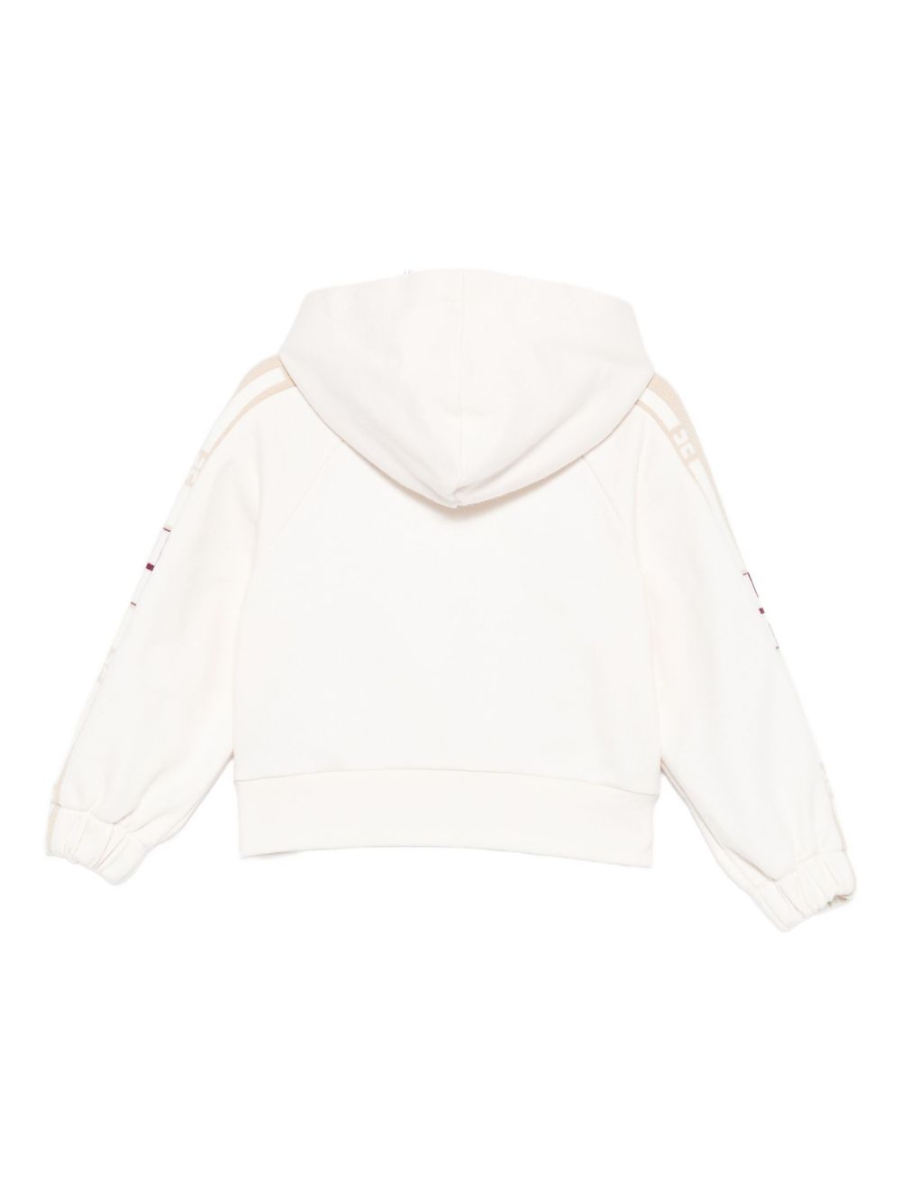 Felpa per neonata Elisabetta Franchi La Mia Bambina beige con cappuccio e zip EGFE0570FF002 D760 ElISABETTA FRANCHI KIDS 
