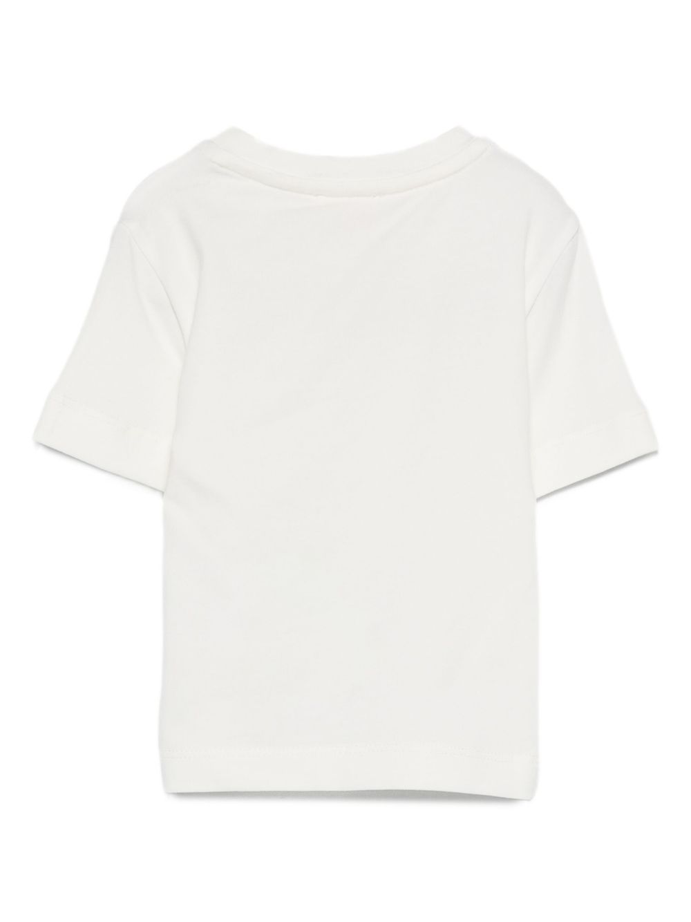 T-shirt per neonata Elisabetta Franchi La Mia Bambina bianco con logo ricamato EGTS0990JE006 0000 ElISABETTA FRANCHI KIDS 