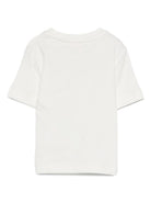 T-shirt per neonata Elisabetta Franchi La Mia Bambina bianco con logo ricamato EGTS0990JE006 0000 ElISABETTA FRANCHI KIDS 