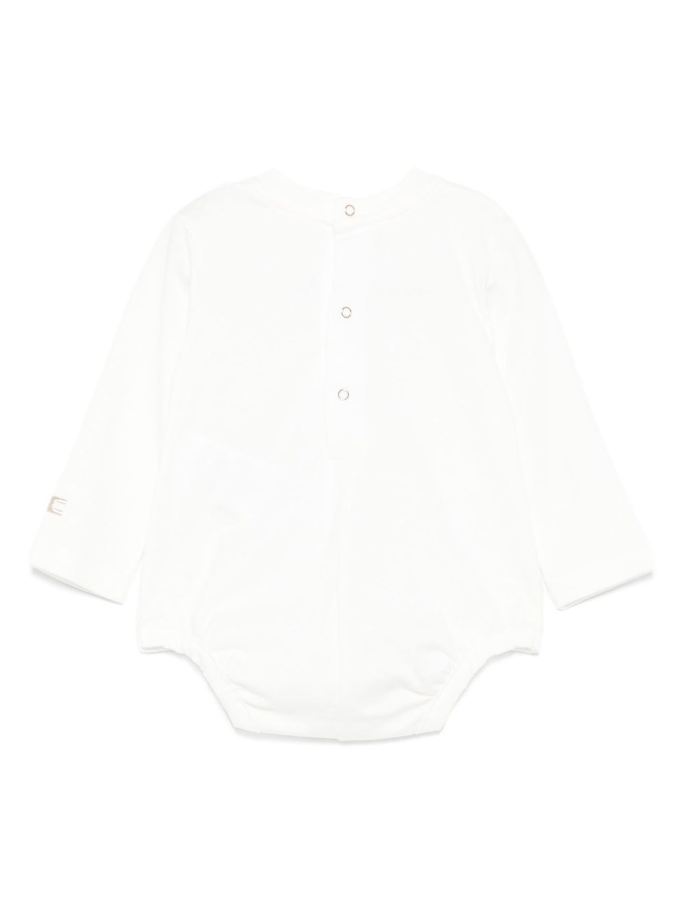 Tutina per neonata Elisabetta Franchi La Mia Bambina bianca con chiusura a scatto ENBD0050JF054 D046 ElISABETTA FRANCHI KIDS 