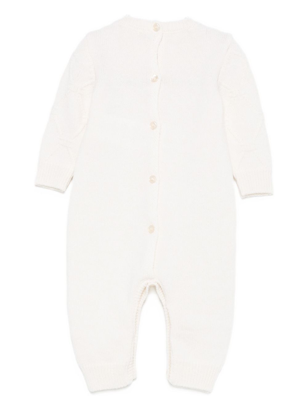 Tutina per neonata Elisabetta Franchi La Mia Bambina bianca con maglia a rombi ENTU134CFL230 0033 ElISABETTA FRANCHI KIDS 