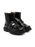 Stivali per bambina Elisabetta Franchi La Mia Bambina nera con dettagli in pelle F1A5E03850406 930 ElISABETTA FRANCHI KIDS 