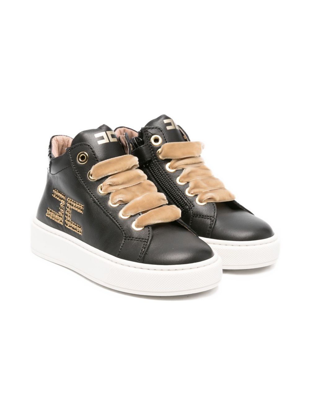 Sneakers per bambina Elisabetta Franchi La Mia Bambina nere con chiusura con cerniera F1A9E03341251 930 ElISABETTA FRANCHI KIDS 