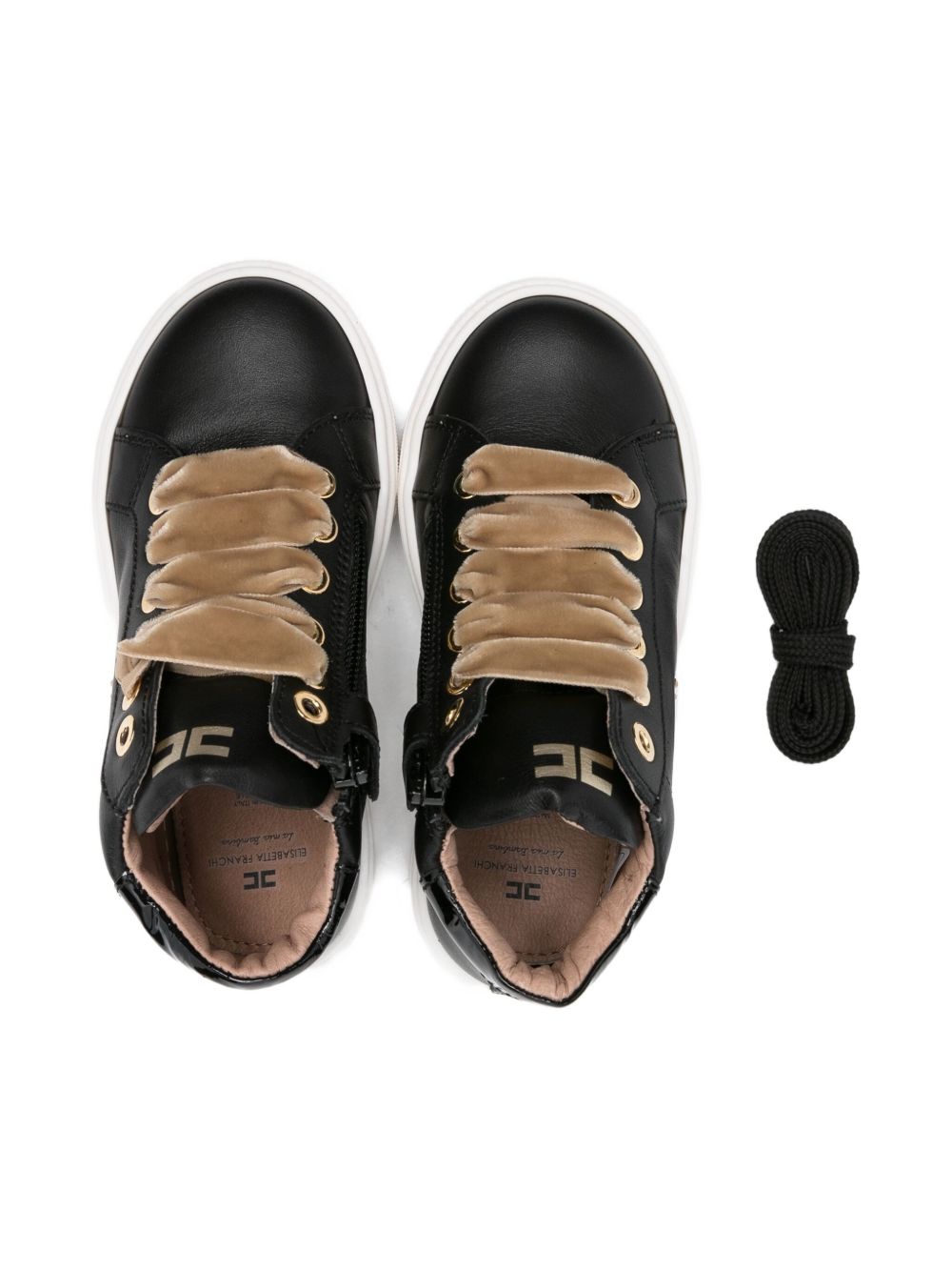Sneakers per bambina Elisabetta Franchi La Mia Bambina nere con chiusura con cerniera F1A9E03341251 930 ElISABETTA FRANCHI KIDS 
