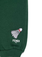Pantaloni sportivi per neonato Fendi Kids verdi con ricamo volano BMF256 5V0 F0E3J FENDI KIDS 