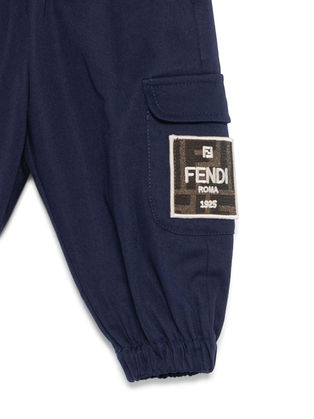 Cargo per neonato Fendi Kids blu con logo applicato BMF257 AS5Y F1I11 FENDI KIDS 