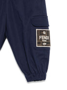 Cargo per neonato Fendi Kids blu con logo applicato BMF257 AS5Y F1I11 FENDI KIDS 