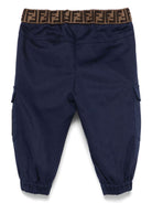 Cargo per neonato Fendi Kids blu con logo applicato BMF257 AS5Y F1I11 FENDI KIDS 