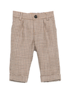 Pantaloni per neonato Fendi Kids beige con motivo a quadri BMF259 AYMB F0QU5 FENDI KIDS 