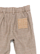 Pantaloni per neonato Fendi Kids beige con motivo a quadri BMF259 AYMB F0QU5 FENDI KIDS 