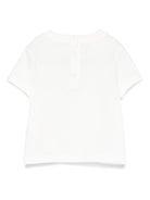 T-shirt per neonata Fendi Kids bianco con logo a fiori BMI267 7AJ F0TU9 FENDI KIDS 