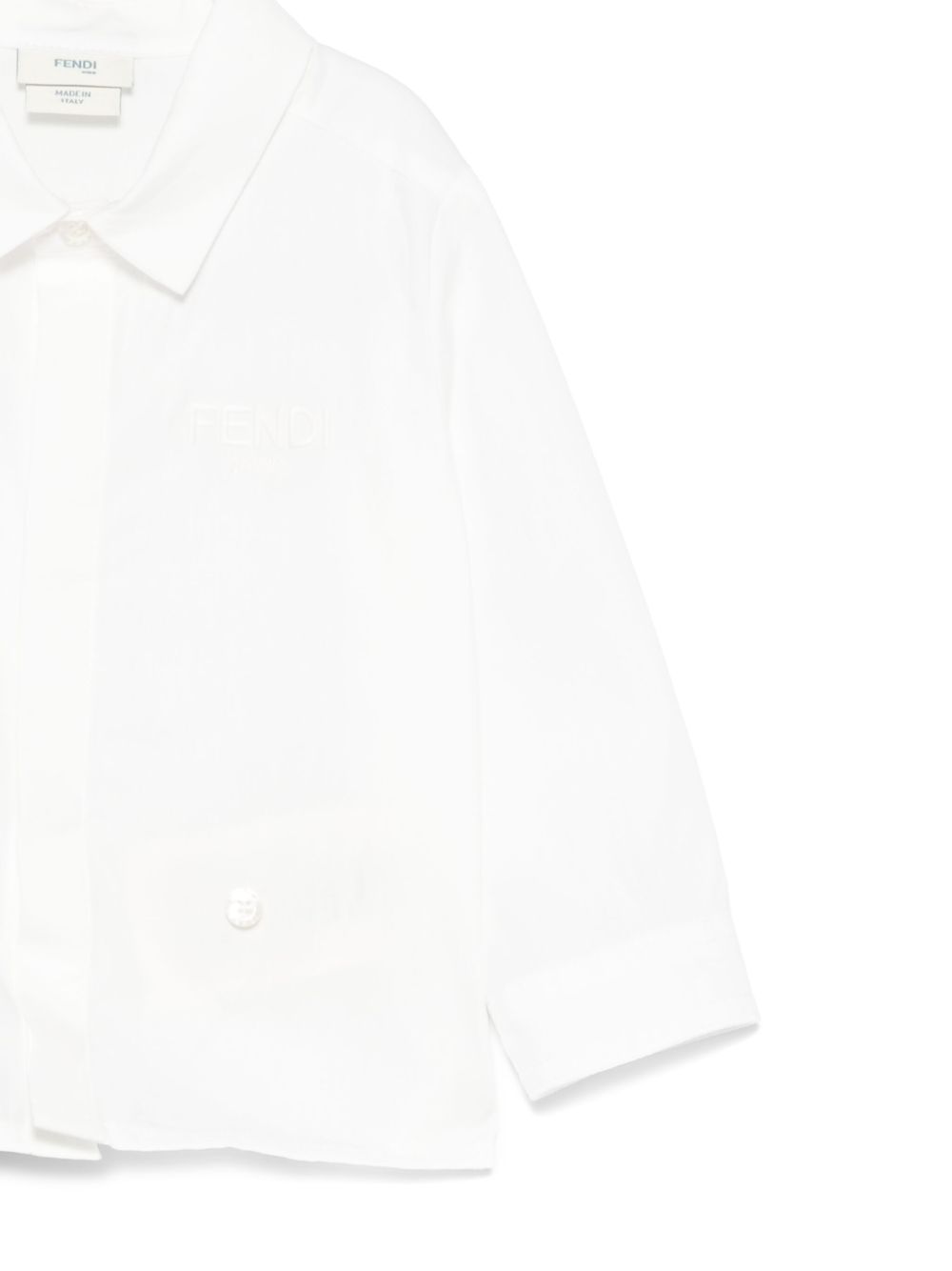 Set camicia e shorts per neonato Fendi Kids bianco a quadri BML157 AUKK F0E3J FENDI KIDS 