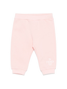 Pantaloni sportivi per neonata Fendi Kids rosa con logo BUF250 5V0 F0ZKY FENDI KIDS 