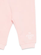 Pantaloni sportivi per neonata Fendi Kids rosa con logo BUF250 5V0 F0ZKY FENDI KIDS 