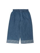 Pantaloni per neonata Fendi Kids in denim con elastico in vita BUF253 ATRF F0QG0 FENDI KIDS 