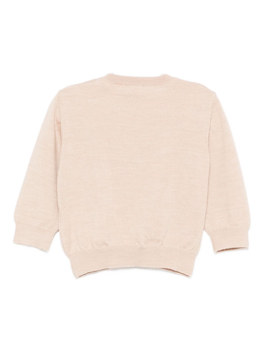 Maglione per neonato Fendi Kids beige con logo ricamato BUG203 AS5P F1P2N FENDI KIDS 