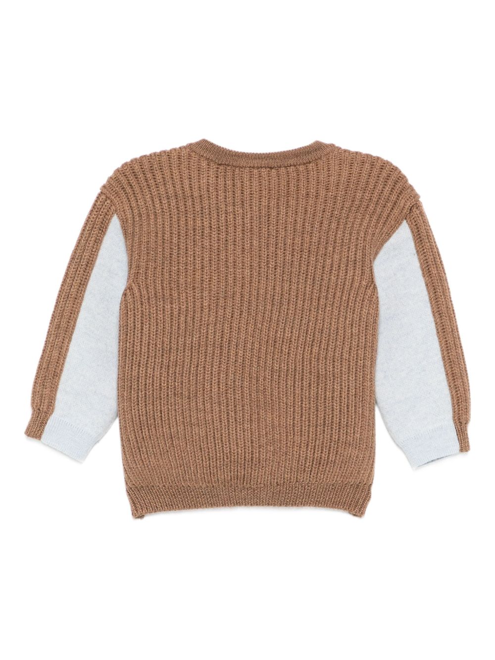 Maglione per neonato Fendi Kids marrone con ricamo scoiattolo BUG205 AYMK F1TKE FENDI KIDS 