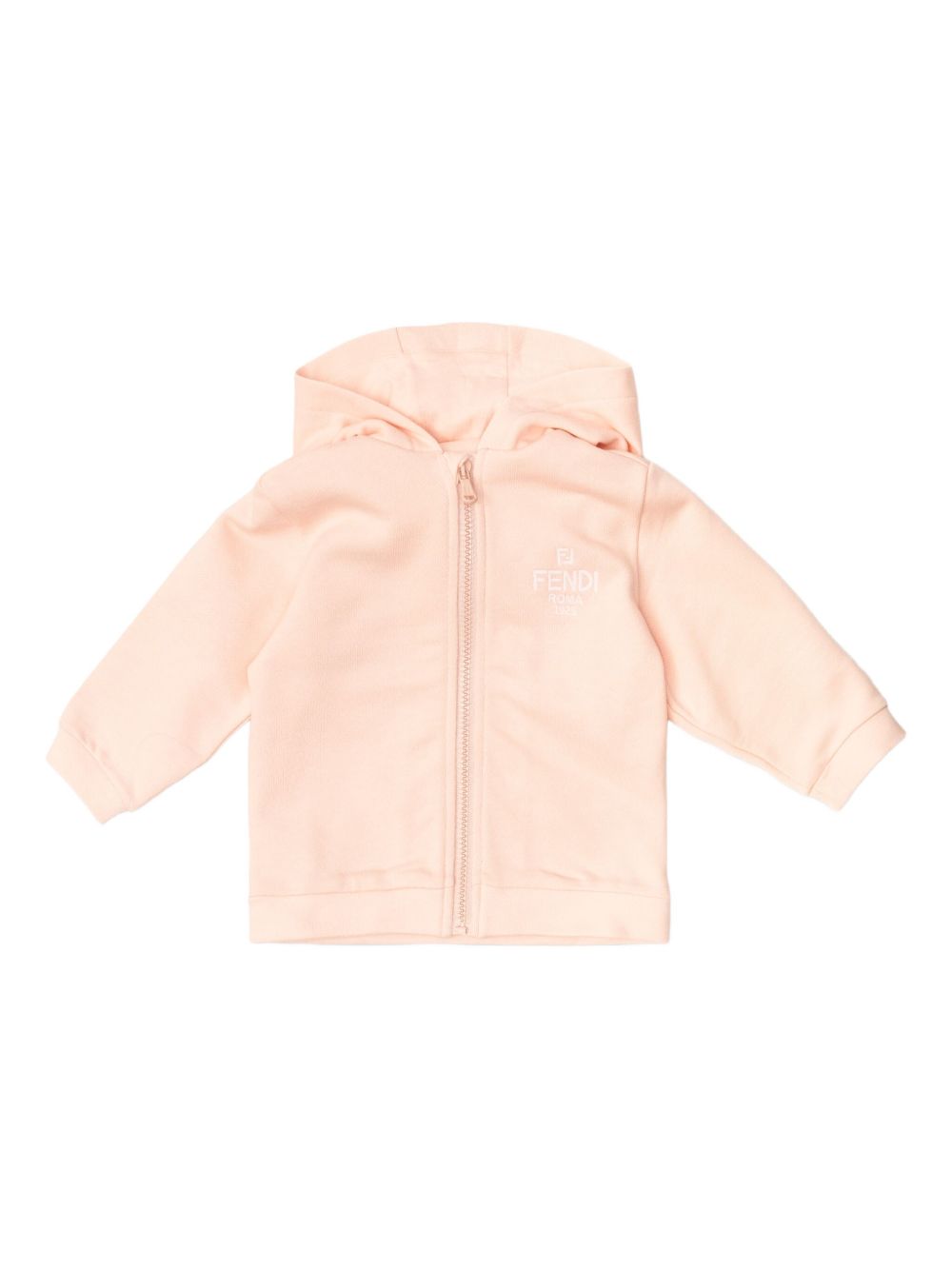 Felpa per neonata Fendi Kids rosa con logo ricamato BUH086 5V0 F0ZKY FENDI KIDS 